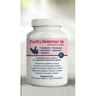 Poultry Dewormer 5X 20 Capsule FTL47